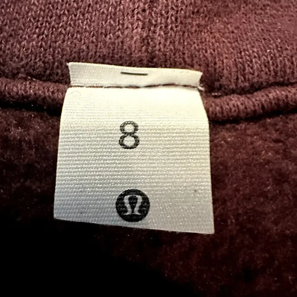Lululemon Scuba Hoodie Light Cotton Fleece Pockets Dark Adobe Limited Edition 8